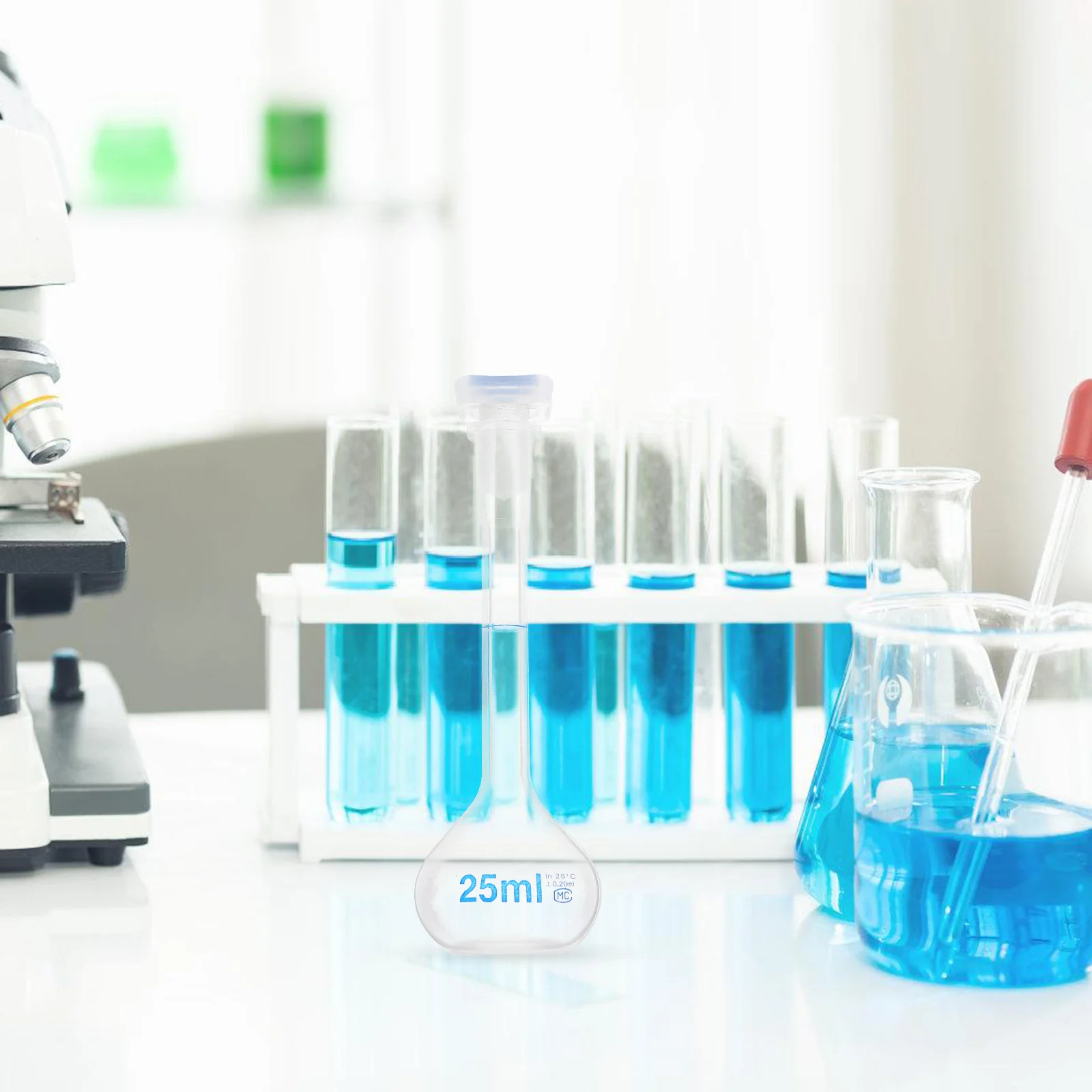 

Plastic Capacity Flask Reagent for Liquids Volumetric Laboratory Containers Transparent