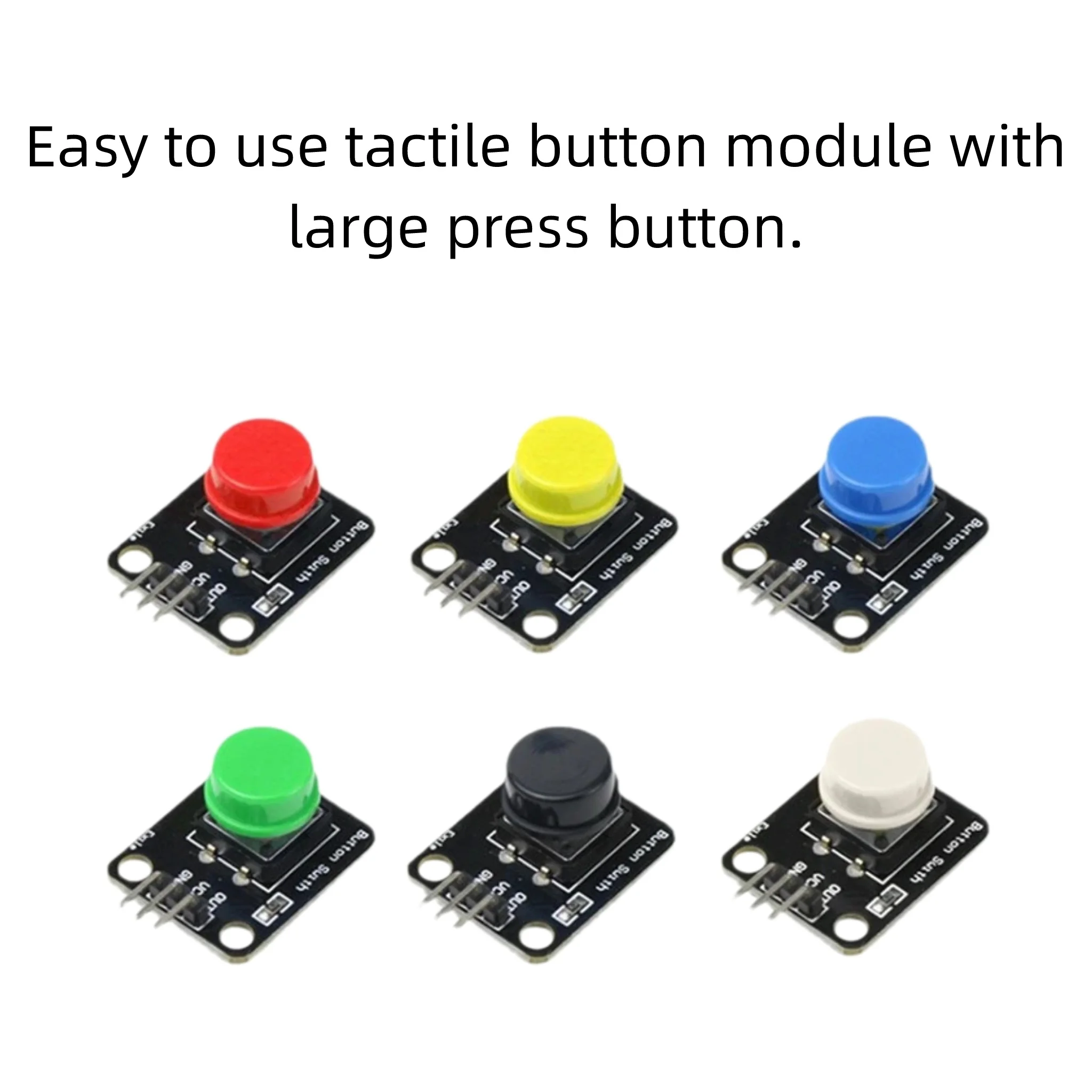 Tactile Button Module, Large Tactile Micro Switch Button, Electronic Building Block for Arduino DIY Project