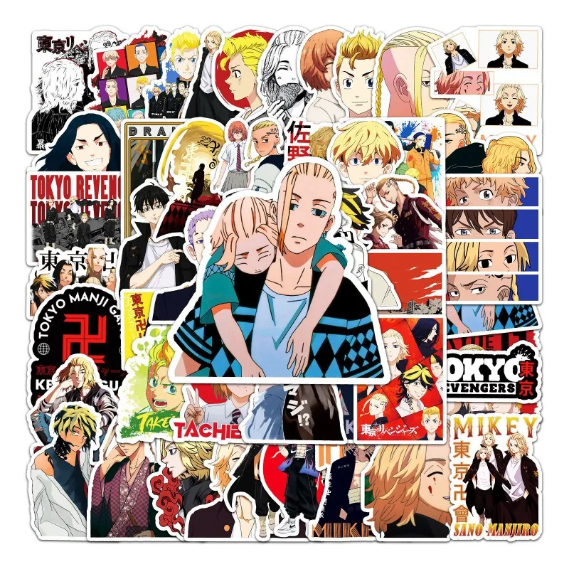 50pcs Anime Tokyo Revengers Graffiti Personalized Japanese  Merch DIY Stickers for Skateboard, Water Bottle & Luggage