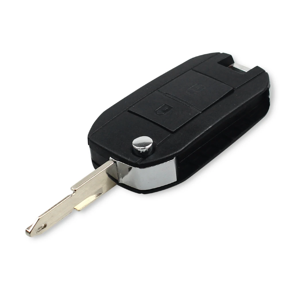 KEYYOU Modificato Vibrazione Pieghevole Caso Chiave Auto Fob Borsette Per Peugeot 206 207 Per Citroen Tasto 2 Caso Chiave A Distanza copertura