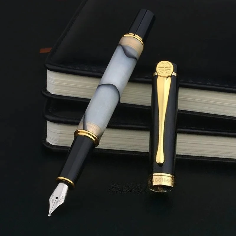 

Wingsung A-9658 Acrylic Extremely Thick Hand-made Grinding Polished Thick Fountain Pen 1.0MM Nib Long Knife Writing Pen