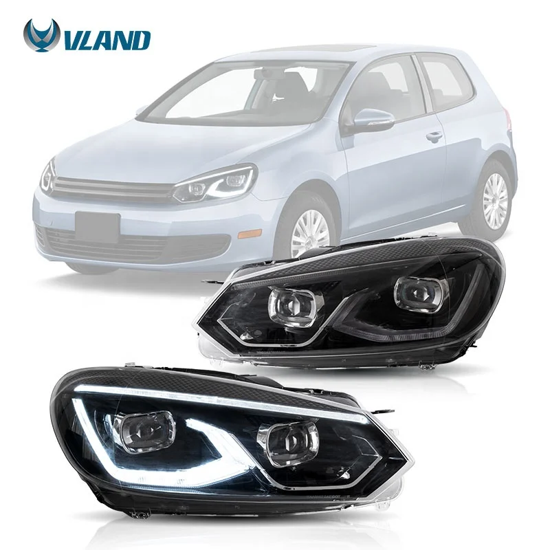 

VLAND Full LED Headlight For VW Golf 6 / MK6 2008-2014 Front Lights Assembly (NOT fit for GTI and R models)