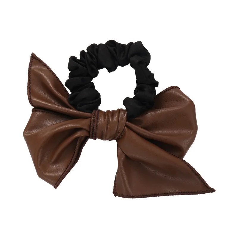 Retro New Cortex Bow Hair Rope Headband For Woman Girls Sweet Elegant Hair Ties Solid Color Rubber Band Fashion Hair Accessories