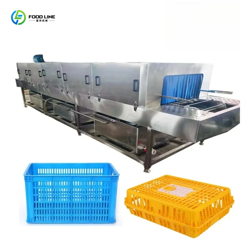 Customized Industrial Washing Machinery For Auto Workshop Plastic Basket Tray Crate Cleaning Automotive Cleaning Equipment