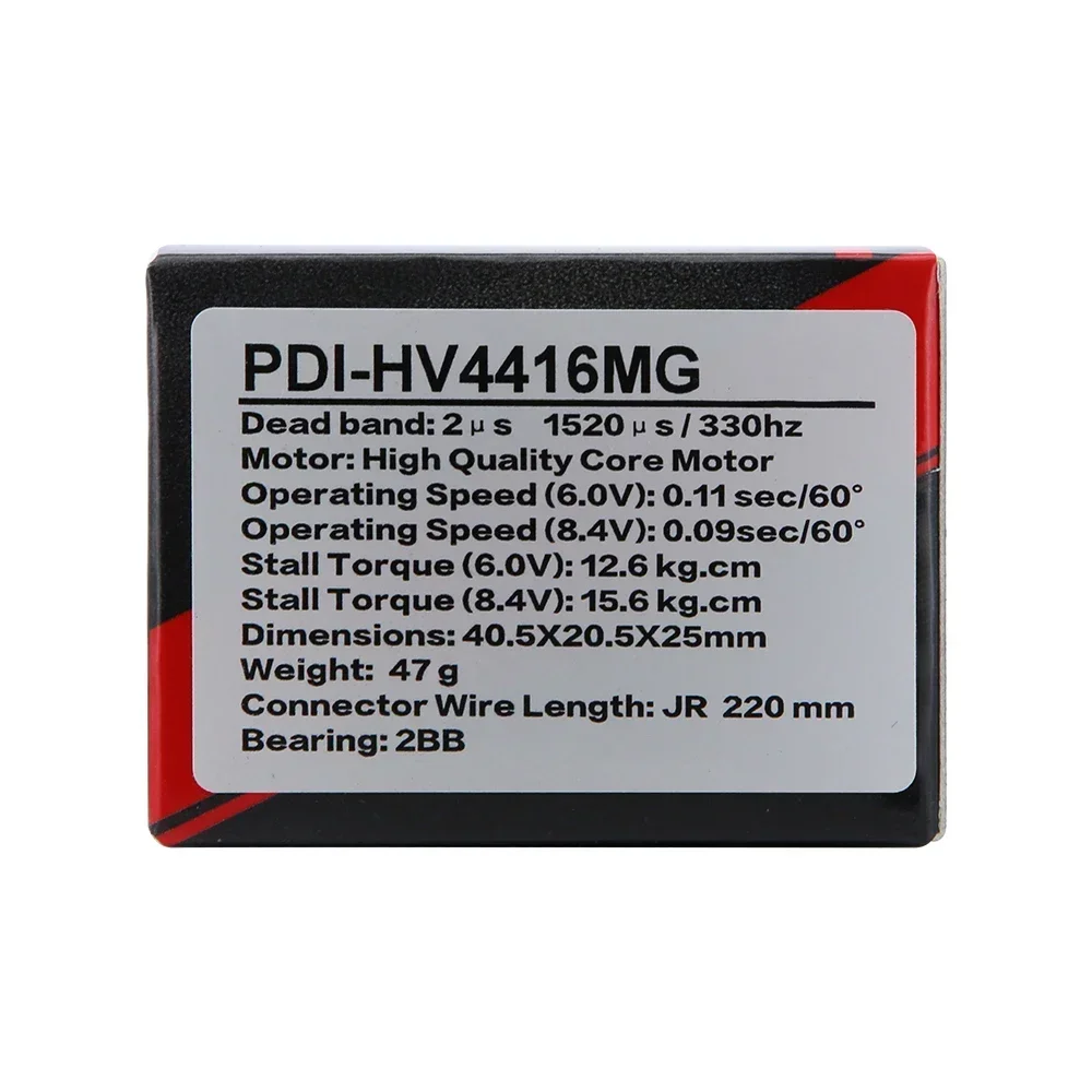 JX Servo PDI HV4416MG 16KG Metal Gear Digital Servo para carros RC, aeronaves, helicópteros UAV e braços robóticos
