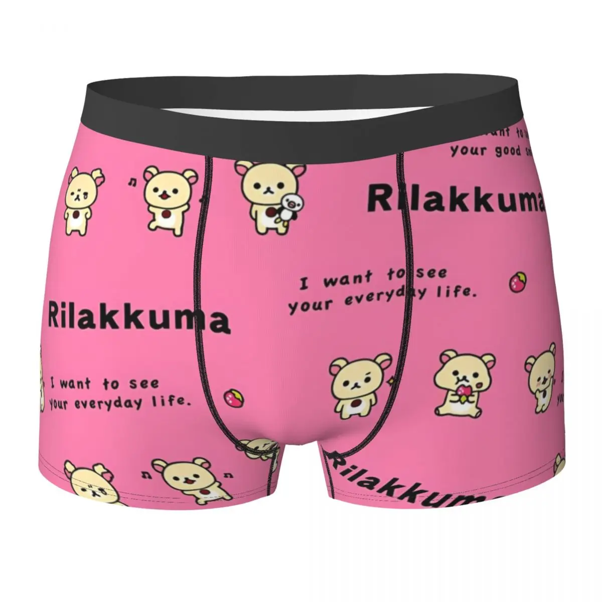 Rilakkumas Underwear Easy Bear Elastic Underpants Custom Shorts Briefs For Man 3D Pouch Plus Size Boxer Shorts