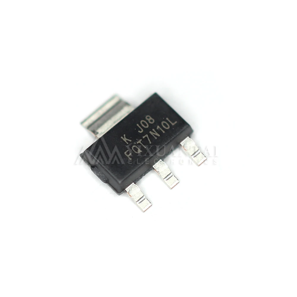 10pcs/Lot   New Original   C FQT7N10L FQT7N10 7N10 SOT223 100V 1.7A