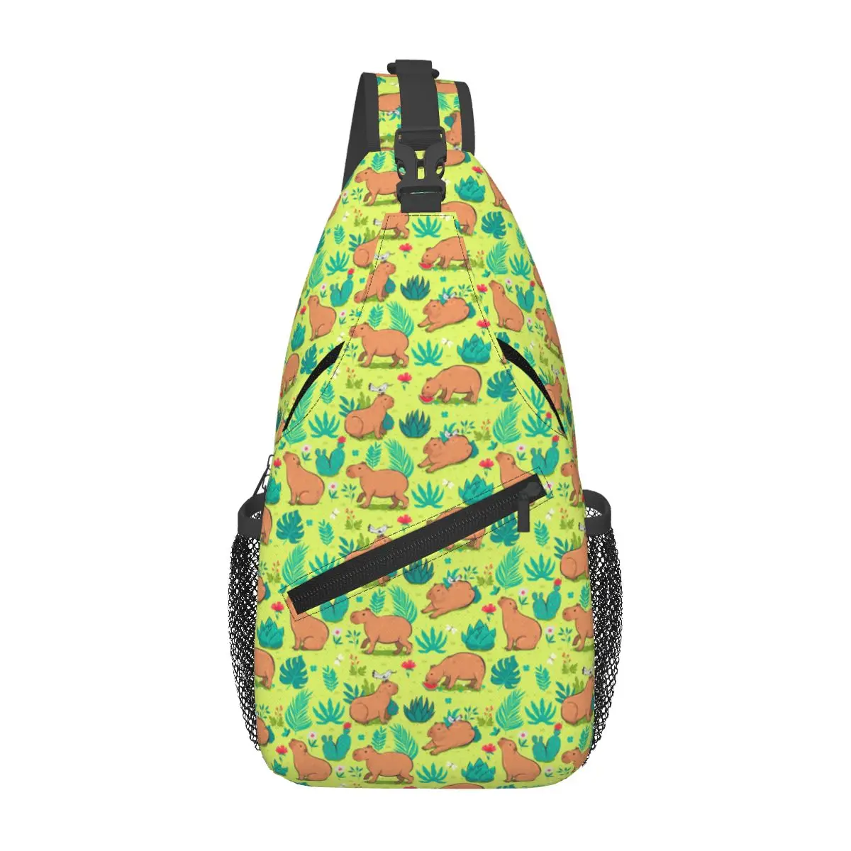 

Custom Capybara Backpacks for Girls Boys For Traveling Hiking Bags Shoulder Crossbody Chest Backpack Sling Crossbody Backpack