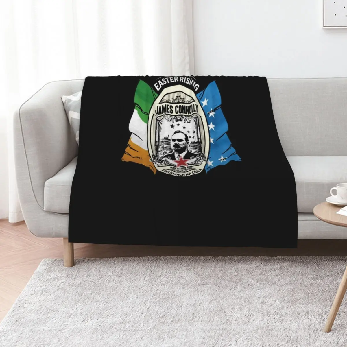 James Connolly - Arm??e citoyenne irlandaise T-shirt classique Throw Blanket Thin Loose Thermal Bed linens Blankets