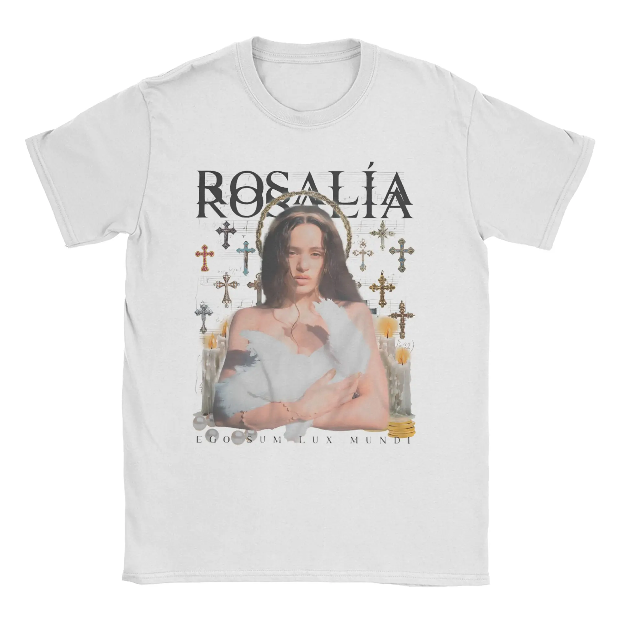 Camisetas ROSALIA LUX Tour Album para homens e mulheres, camisetas vintage de algodão, gola redonda, manga curta, roupas plus size