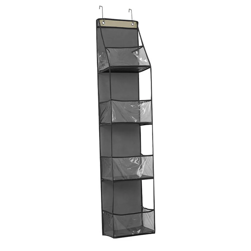 Organisateur de porte anti-oscillation avec cadre en PVC et support en panneau PP pour des besoins de rangement pratiques derrière la porte et la fenêtre
