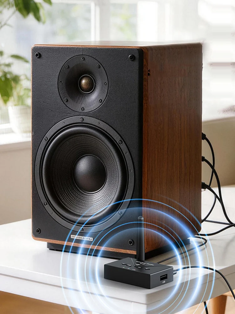 KEBIDUMEI 2 w 1 Bezprzewodowy Stereo Transmiter-Receiver Bluetooth 6.0 Adapter Muzyczny HIFI AUX RCA USB-C do TV Głośnika Komputera — zdjęcie produktu 7