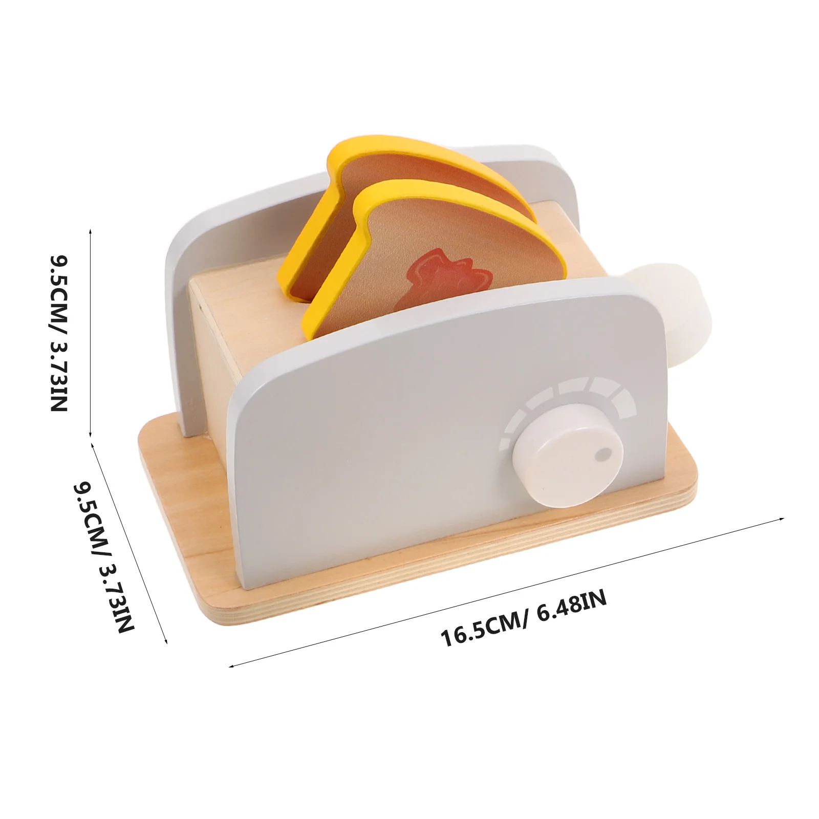 1 ensemble de grille-pain en bois pour petit déjeuner, jeu de simulation, ensemble de cuisine, Mini machine à pain, jeu de rôle, accessoires Montessori pour les tout-petits