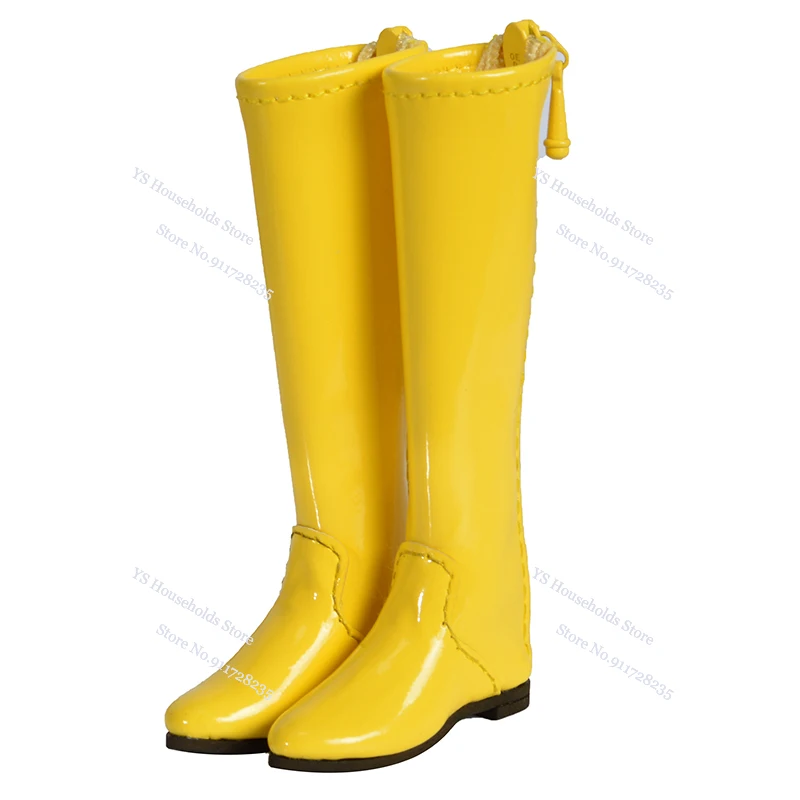 1/6 Vrouwelijke Soldaat Platte Bodem Mid-buis Lange Buis Laarzen Mode Schoenen Speelgoed Accessoire Voor 12 "2B Zus Politieagente Figuur Cos