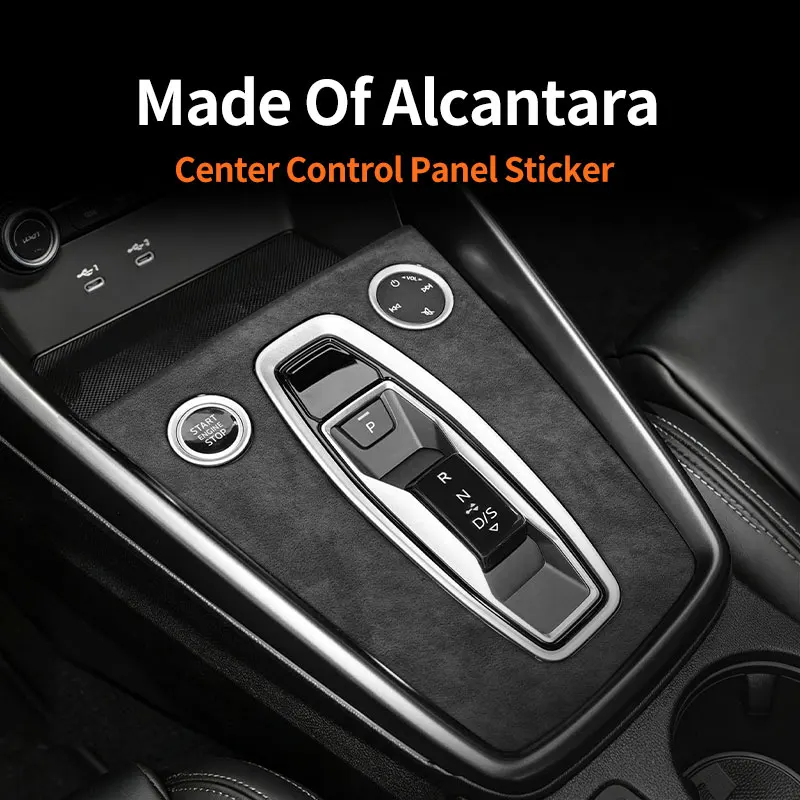 Para Audi A3 S3 8Y (2020-), Panel de Palanca de Cambios Interior de Coche Hecho de Alcántara, Adhesivo Decorativo Premium para Consola Central, Accesorios de Tuning