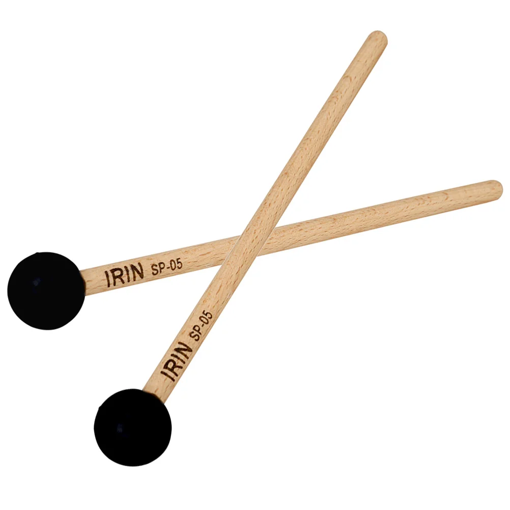 

2pcs Singing Bowl Mallet Rubber Head Beech Wood Handle Pure Sound Lightweight Drumstick For Percussion Instruments Stage