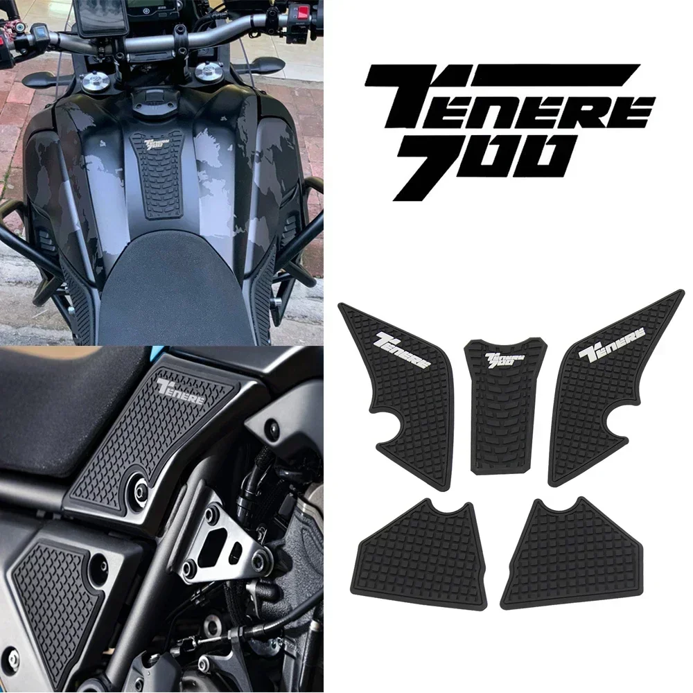 2019 2020 acessórios da motocicleta antiderrapante lado tanque de combustível adesivos almofada à prova dwaterproof água adesivo de borracha para yamaha tenere xtz 700