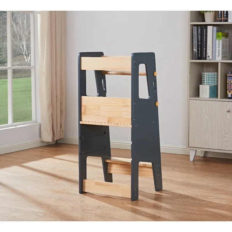 Children's foldable kitchen helper tower step stool toddler