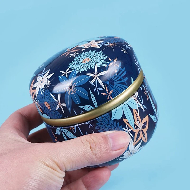 علب صفيح صغيرة مستديرة محمولة صغيرة ، حاويات شاي ، علب شموع ، حلوى ، وجبات خفيفة ، تعبئة