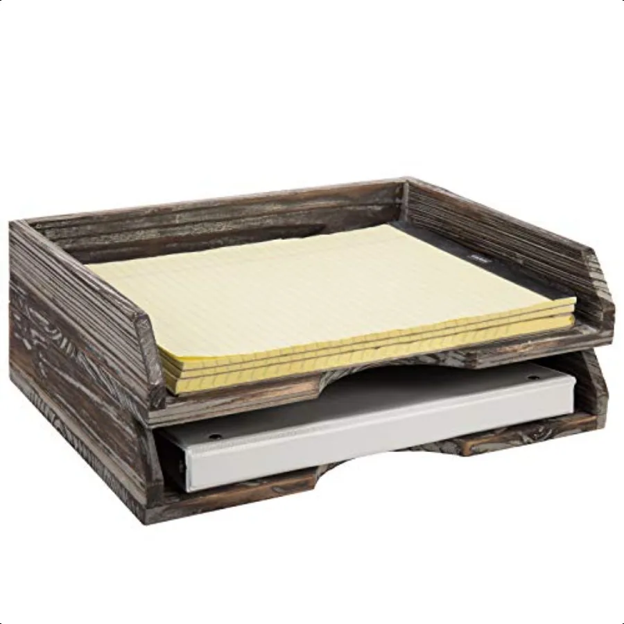 mygift-set-di-2-vassoi-per-carta-da-scrivania-impilabili-in-legno-torched-cartelle-per-documenti-impilabili-da-scrivania-e-organizer-per-portacavi-t