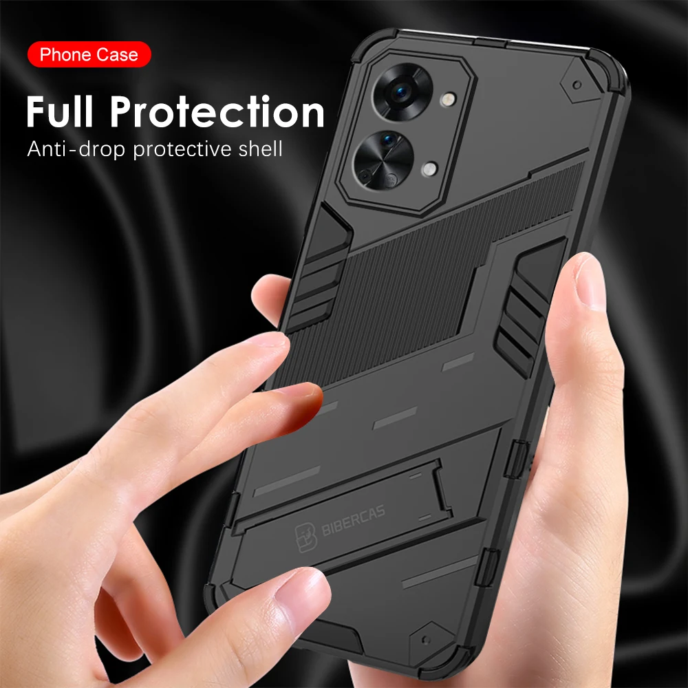 Heavy Duty Camera Shockproof Armor Coque for OnePlus Nord 2T 2 T Case Hidden Stand Cover One Plus OneMore Nord2T CPH2399 6.43