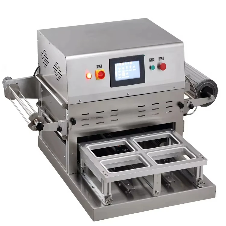 Food Industrial Modified Atmosphere Sealing Packaging Machine With Flush Vacuum Nitrogen Filling Tray Sealing Machine