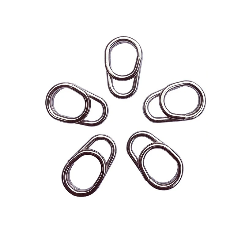 

50/100pcs Stainless Steel Ocean Snap Fishing Rings Split Rings High Quality Strengthen Lure Connecting Ring Fishing Accessories