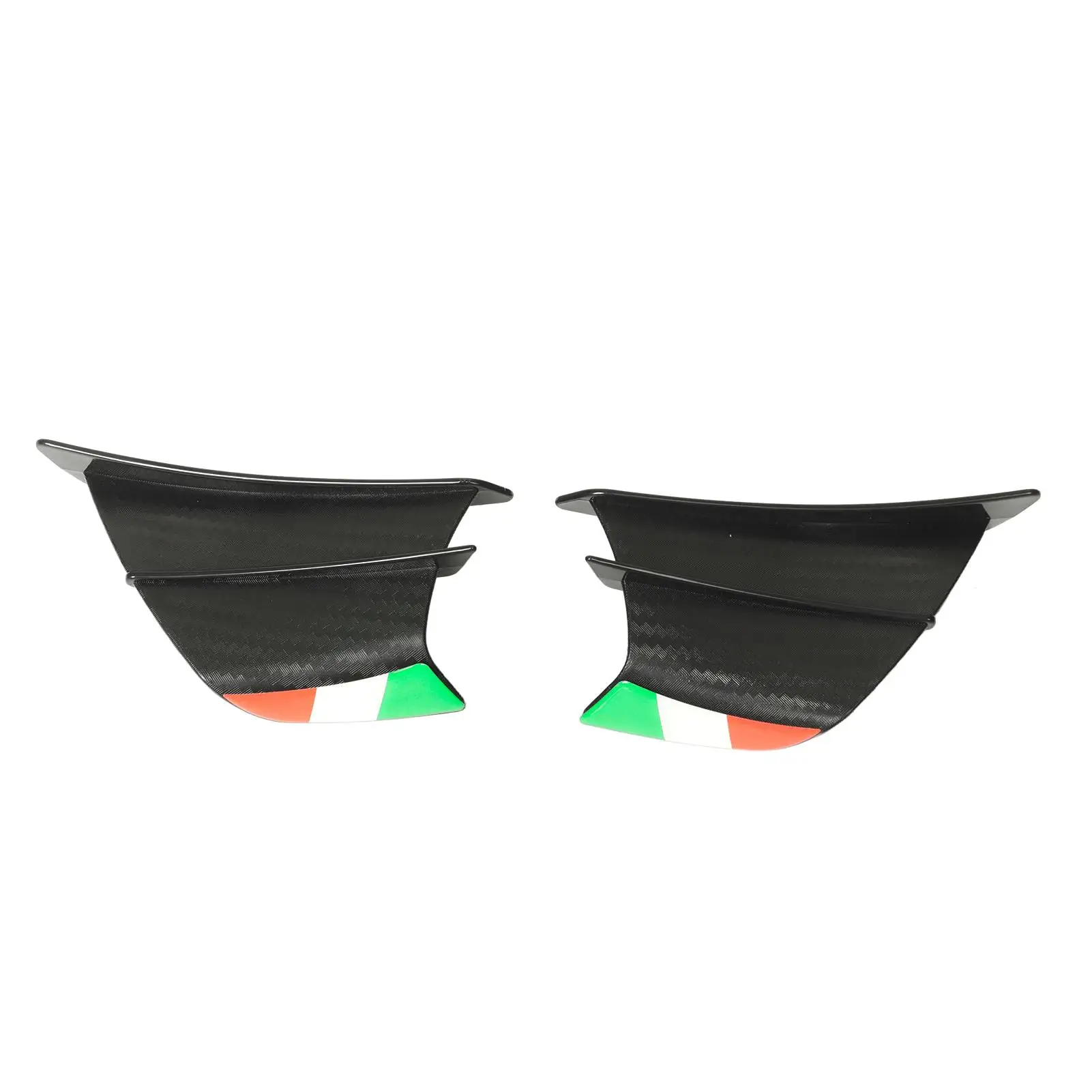 2PCs Motorcycle Wing Side Spoiler Fairings Winglets Fit for ninja 400 250 Z900 Z1000 Matte Carbon Style