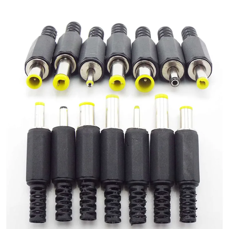 3,5x1,35 4,0x1,7 4,8x1,7 mm DC męskie gniazdo zasilania Adapter wtyczki 5,5x2,1 mm 2,5 mm męskie gniazdo typu jack złącze audio