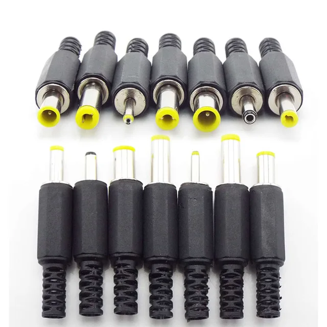 3,5x1,35 4,0x1,7 4,8x1,7 mm DC męskie gniazdo zasilania Adapter wtyczki 5,5x2,1 mm 2,5 mm męskie gniazdo typu jack złącze audio