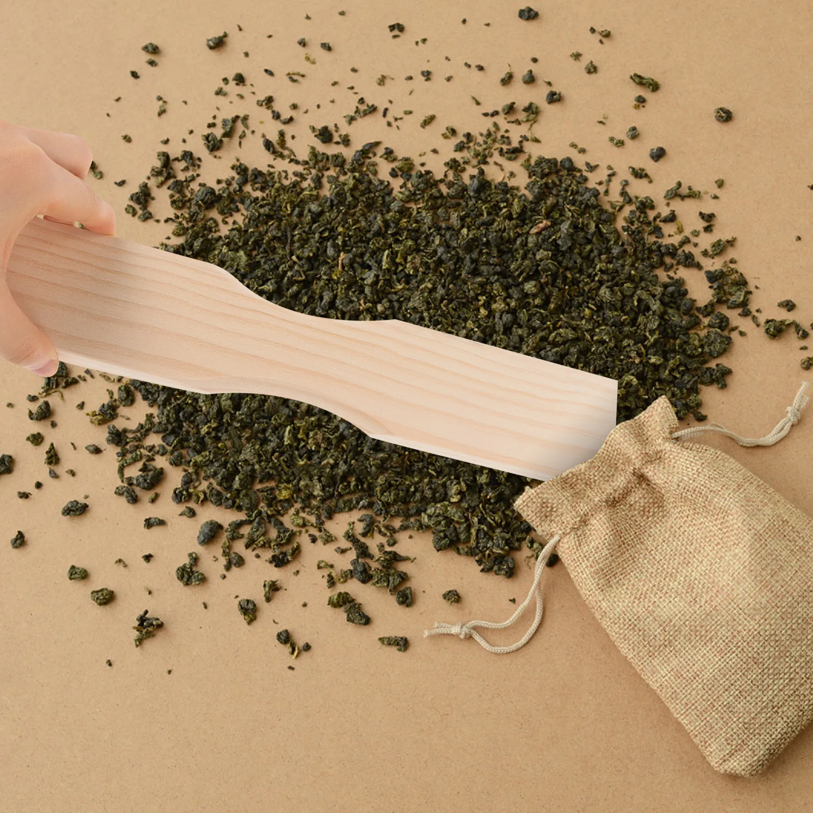 Loose Tea Bag Stuffer Wood Rod Multi-Function Bag Opening Holder for Tea Rice Grain Packing Support Tool Wood Rod for Opener