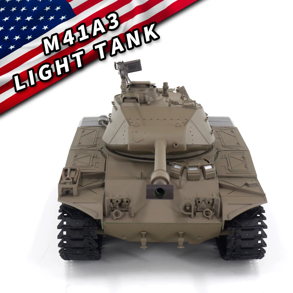 HengLong 3839-1/16 Scale RC ถัง 2.4ghz US M41A3 Walker Bulldog รีโมทคอนโทรลถังของเล่นสําหรับผู้ใหญ่เสียงและแสง
