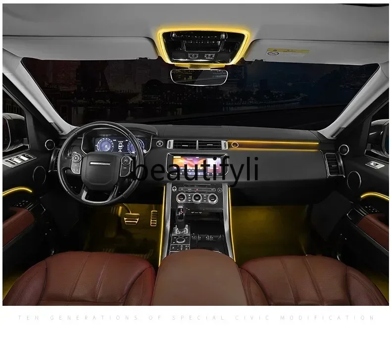 

s23 14-22 Range Rover Sport Ambient Light, Door Central Control Dashboard, Interior Ambient Light Modification