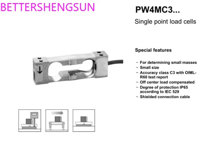 Load cells PW4MC3-300g, PW4MC3-500g, PW4MC3-2kg