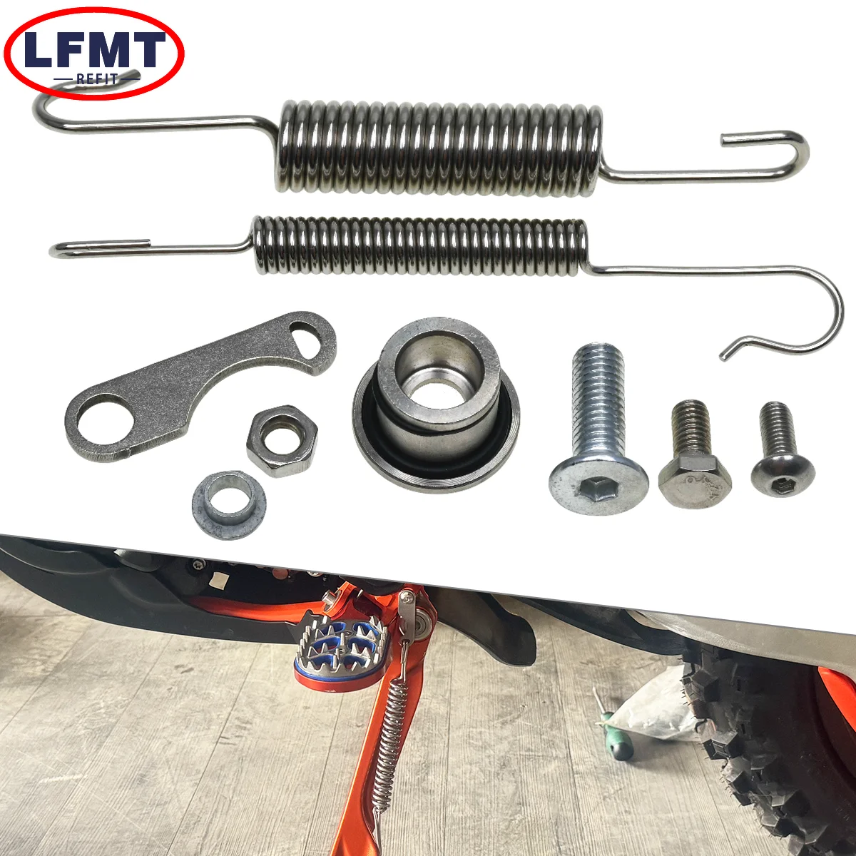 Motorcycle Parking Side Stand With Spring Kit For KTM XC XCW XCF XCFW EXC EXCF 2008-2025 For Husqvarna TE FE TX FX FS 2012-2025
