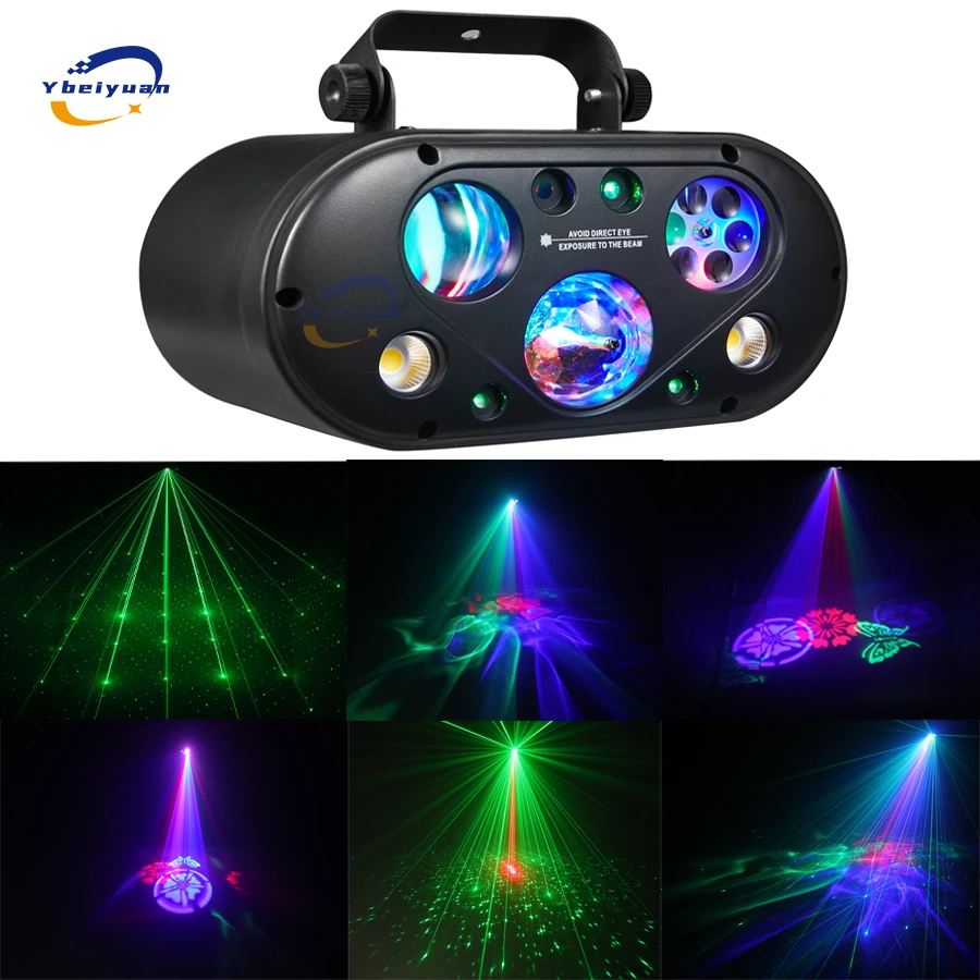 

New full color RGB disco light 6 in 1 strobe effect, DMX512 voice control suitable for DJ bar KTV party club lighting