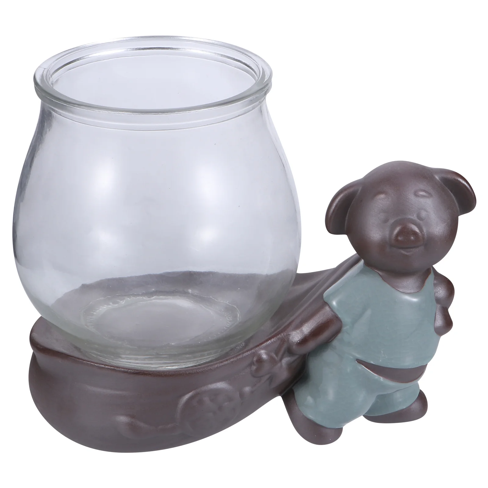 

1 шт., стеклянный гидропонный цветочный горшок в китайском стиле, кашпо для комнатных растений, креативный цветочный горшок, настольное украшение, бытовая ваза