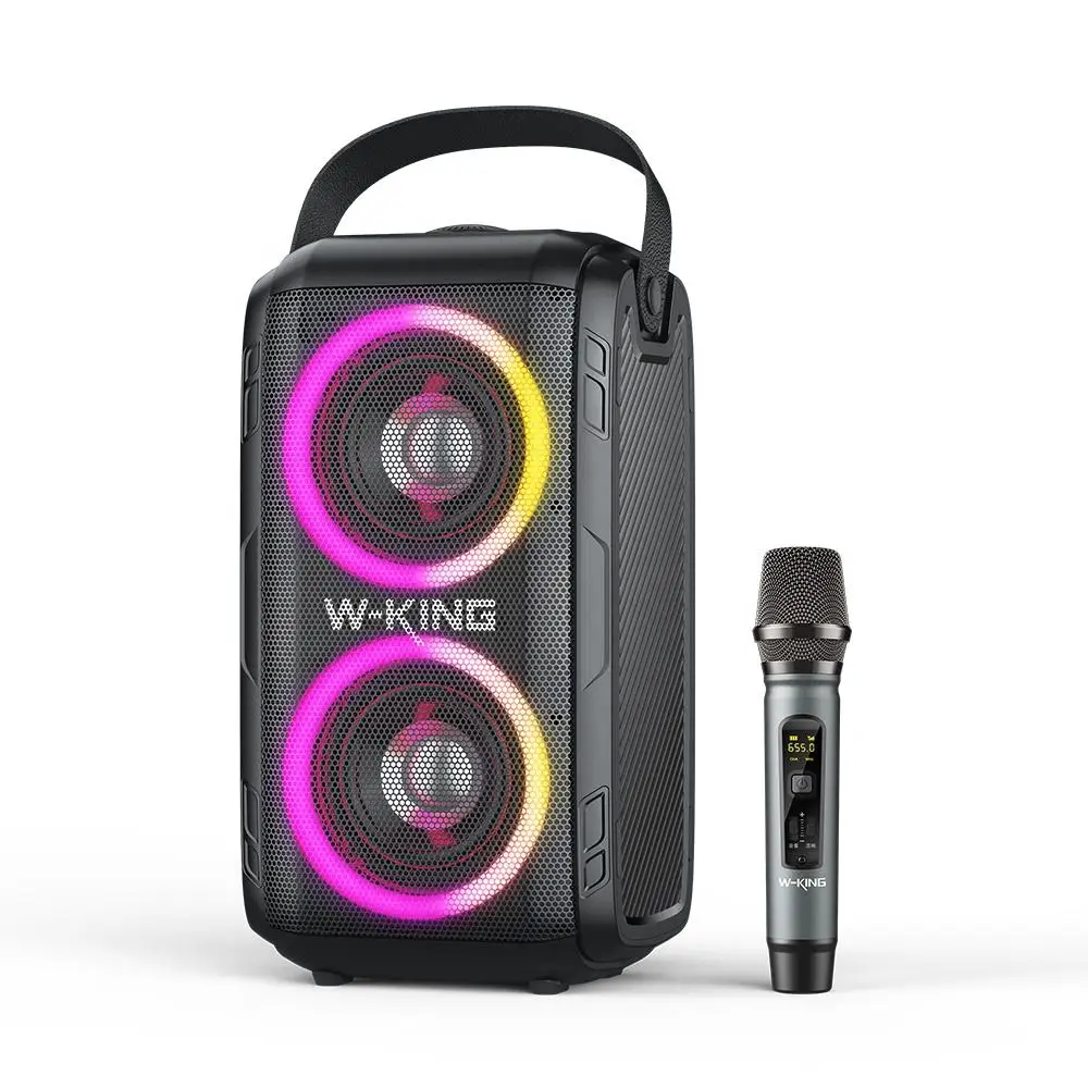 TWS DJ BT Rechargeable PA RGB Karaoke Wireless Portable Speaker With Mic microphone