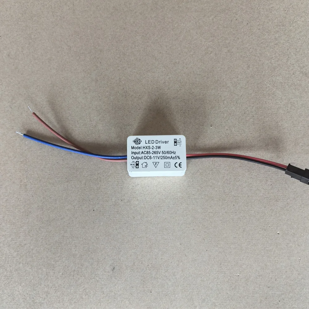 LED Driver,2W-3W,Input AC 85V-265V 50/60Hz,Output DC 6V-11V/250mA