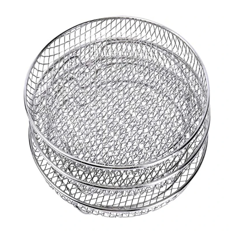 Rak Penggorengan Udara untuk Penggorengan Udara Rak Dapat Ditumpuk Pengiriman Drop Multi-lapis Tahan Karat