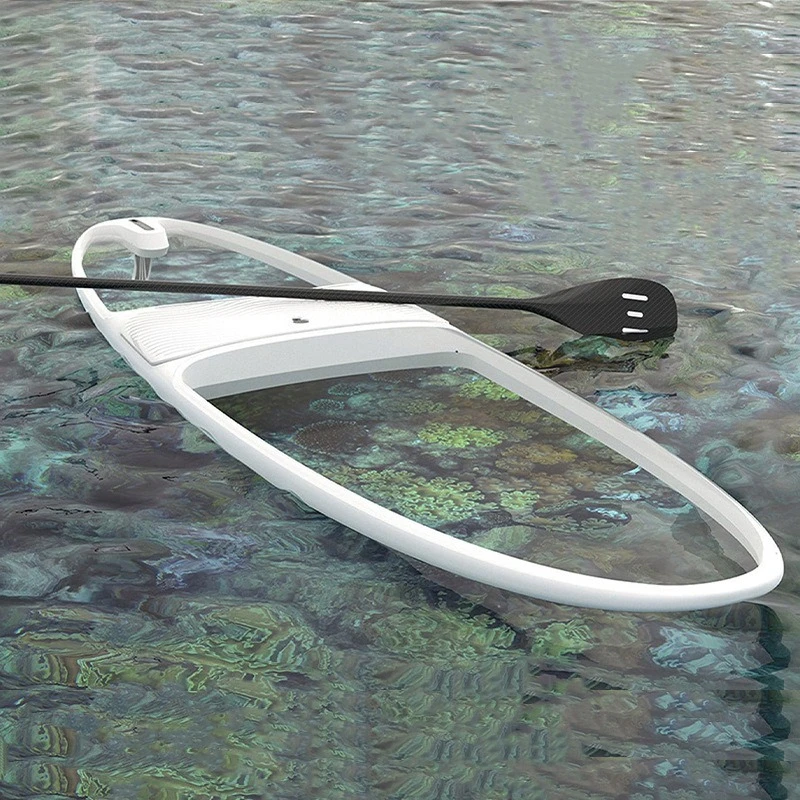 

Outdoor water sports Floating board Transparent paddle board Looking at the lake Underwater standing pulp Novelty surfboard