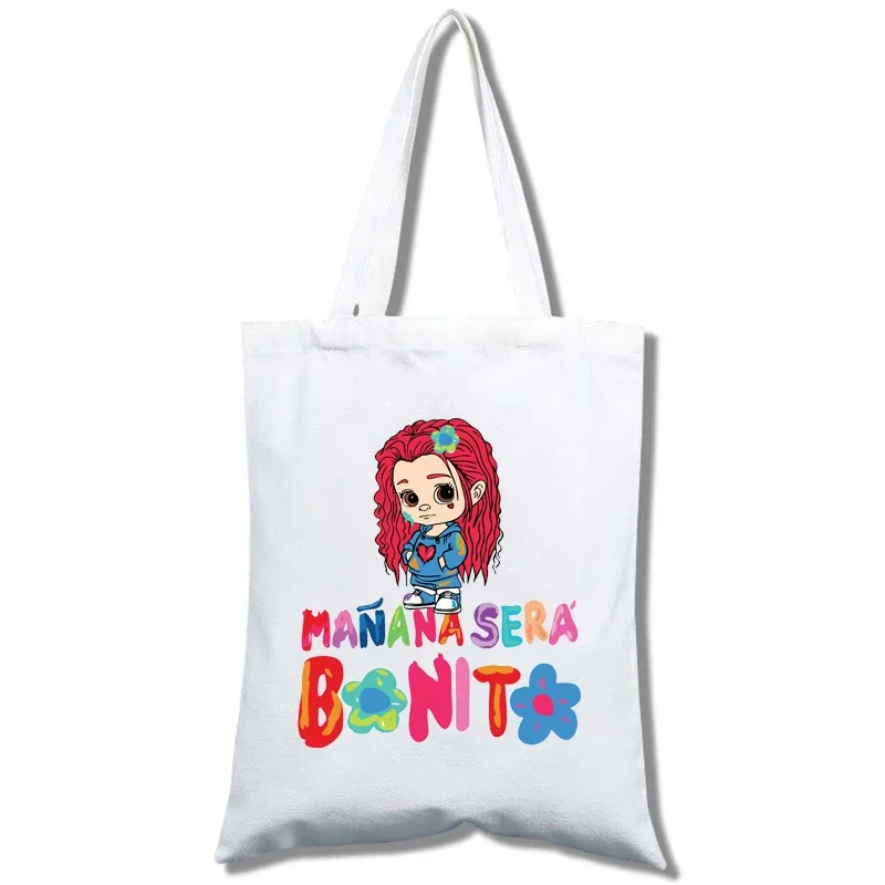 Women Shopper bag Karol G Manana Sera Bonito Printed Harajuku Shopping Canvas Shopper Bag girl handbag Tote Shoulder Lady Bag