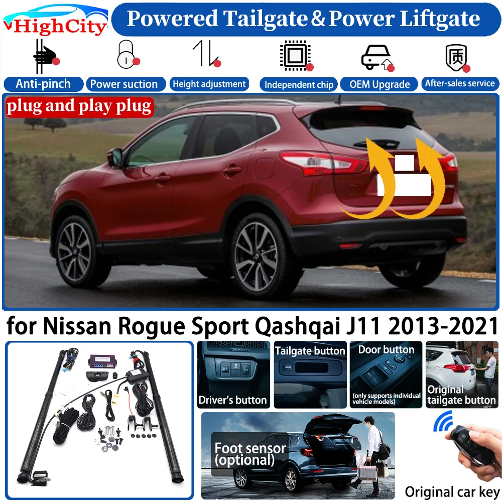 for Nissan Rogue Sport Qashqai J11 2013-2021 Automatic Smart Powered Tailgate Power Liftgate System Intelligent Trunk Lift Kit