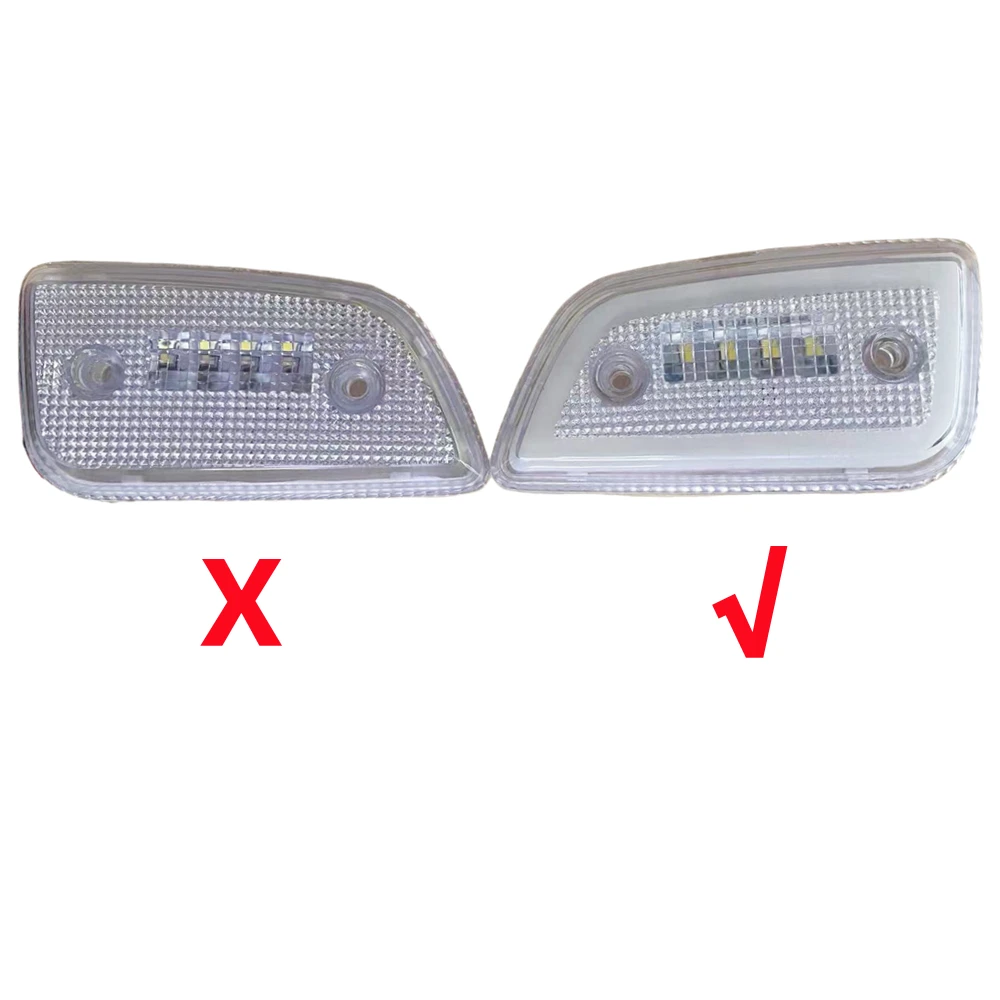 2Pcs 24V LED Sunvisor Lamp For Mercedes Benz Antos Actros MP4 MP5 Truck Cab Roof Signal Lights Headlight White OEM A9608203456