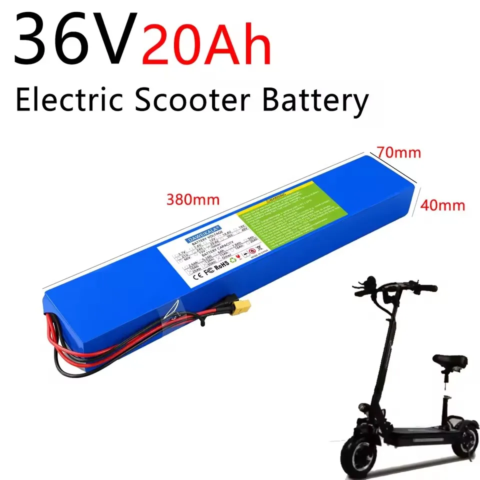 

36V 10S4P 20Ah 18650 Battery Pack 250-750W 30A BMS 36v Lithium Li-ion Battery Electric Scooter 42v Electric Scooter Battery