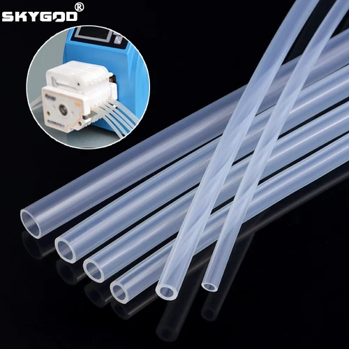 Bomba peristáltica de 1 ~ 10m, tubo de silicona ID 0,5 ~ 25,4mm, manguera de laboratorio de calidad alimentaria transparente resistente a la corrosión a altas temperaturas