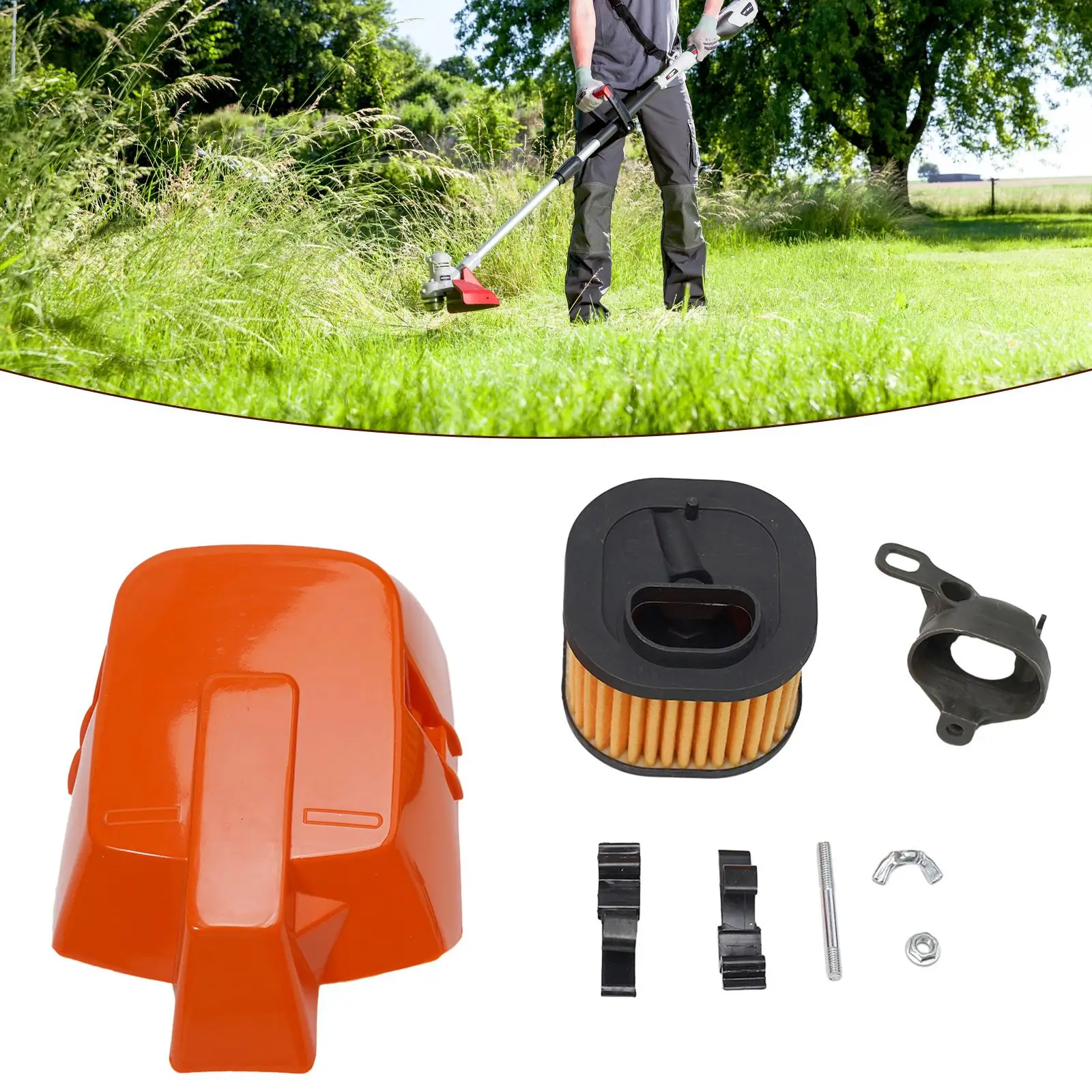 Brand New Air Filter Adapter Set Spare Home Lawn Mower Parts Replacement Yard Accessories Chainsaw Filter Cover