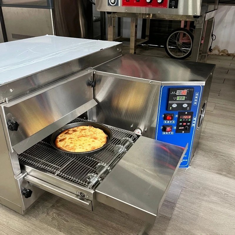 Automatic chain pizza oven, upper and lower fire temperature control hot air pizza oven