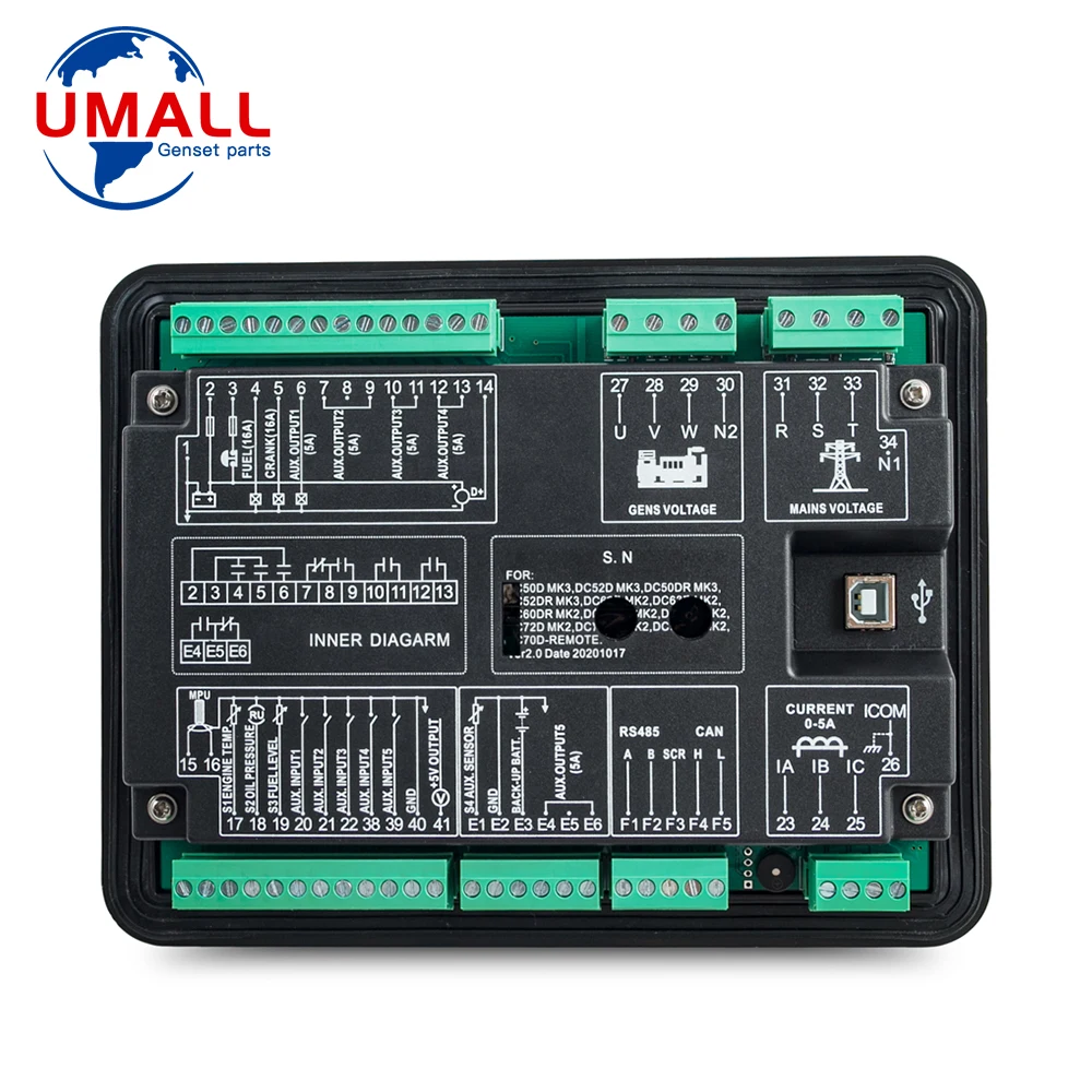 Imagem -05 - Diesel Gerador Conjunto Controller Module Remote Start Mebay Módulo Painel Painel Board Control Dc72d