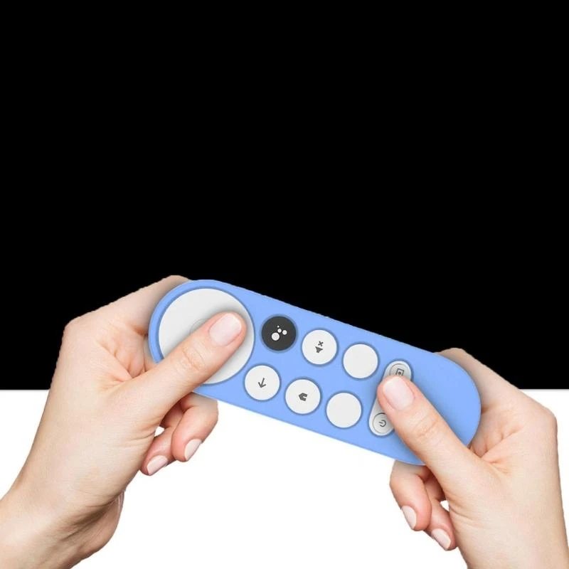 066A مكافحة زلة الغطاء الواقي غطاء من السيليكون كم الجلد متوافق مع Chromecast TV 2020 صوت التحكم عن بعد